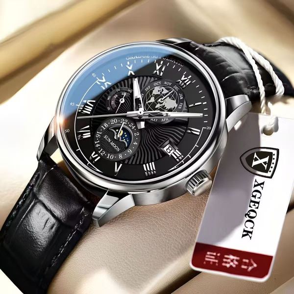 Men's Watch Business High-End Handsome Non-Mechanical Calendar Belt Cool High-End Boys Quartz Watch